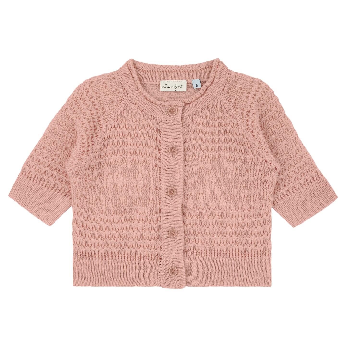 open knit cotton cardigan