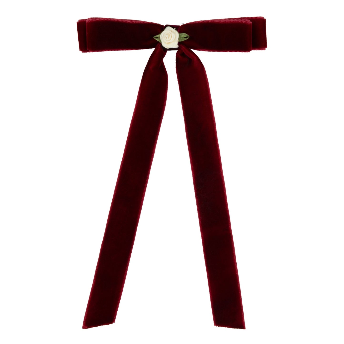 Velvet rose bow