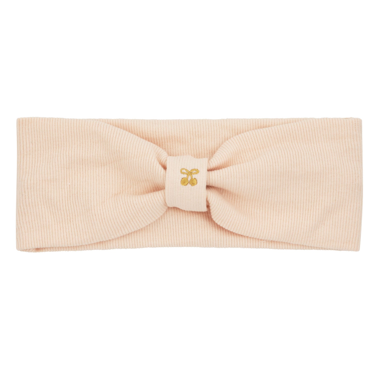 Gold cherry embroidered baby sweatband