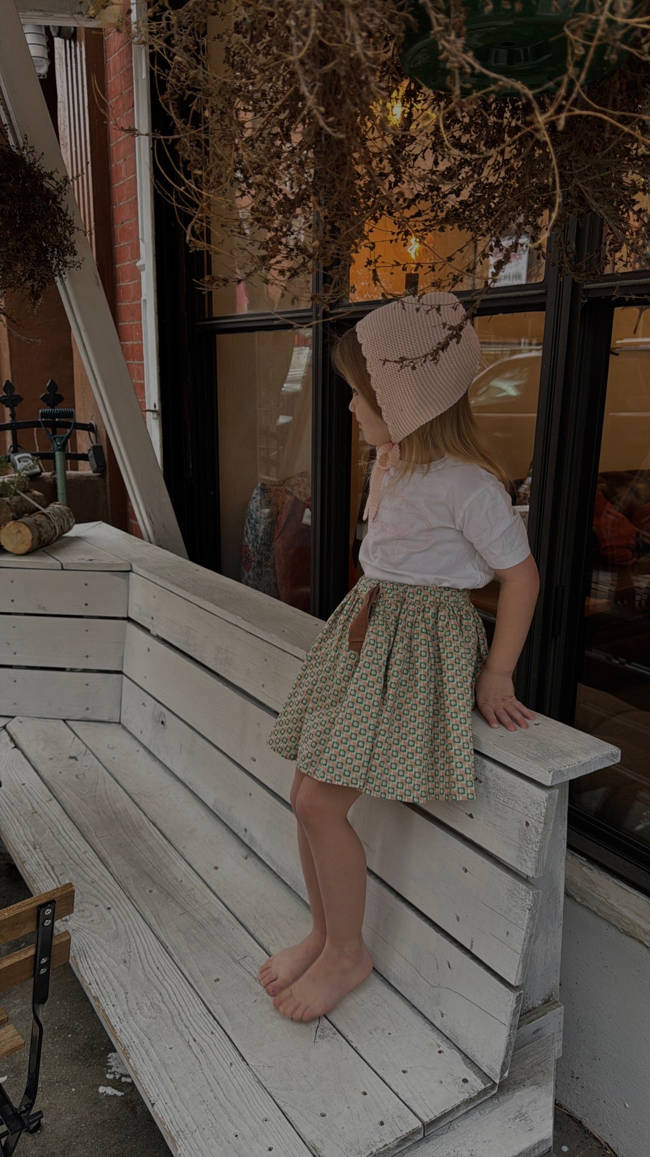 Scallop-Edge Knit Bonnet