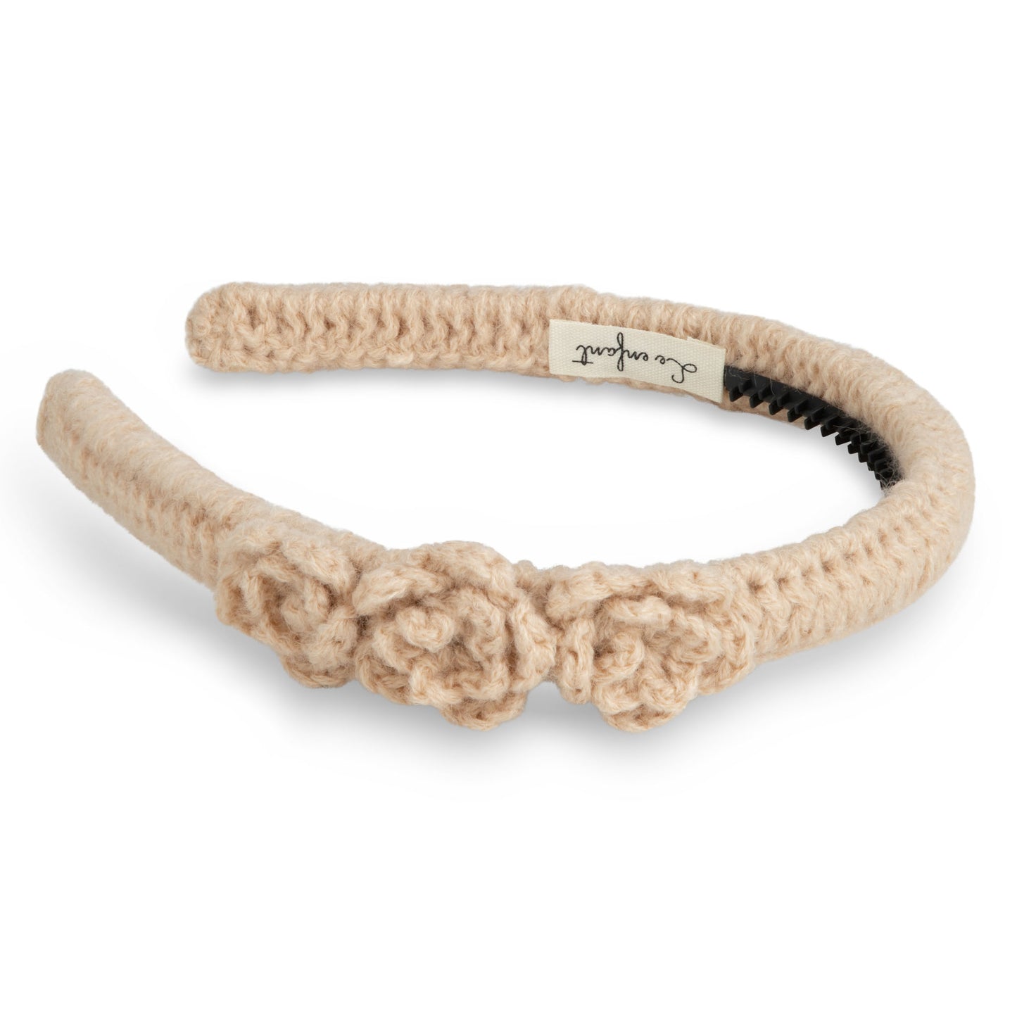 Rose flower crochet hairband