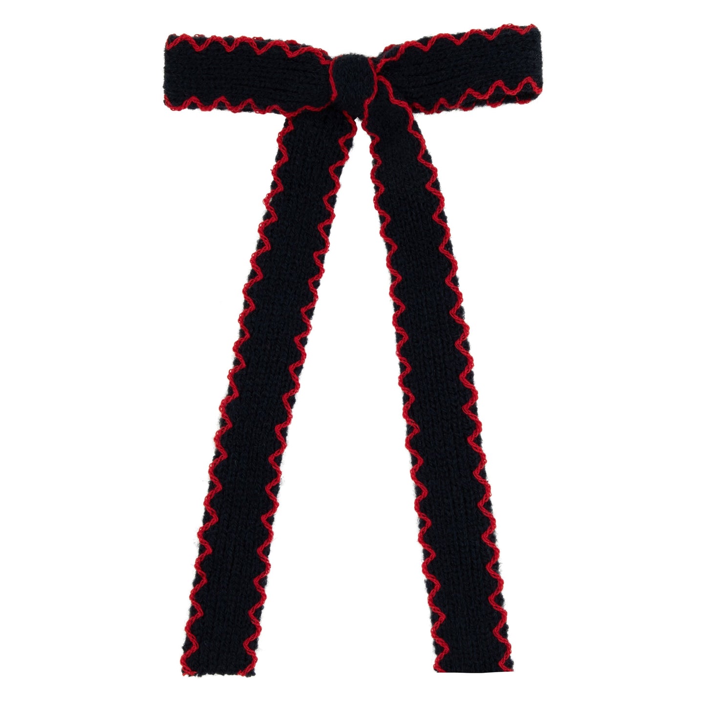 Edged knit bows