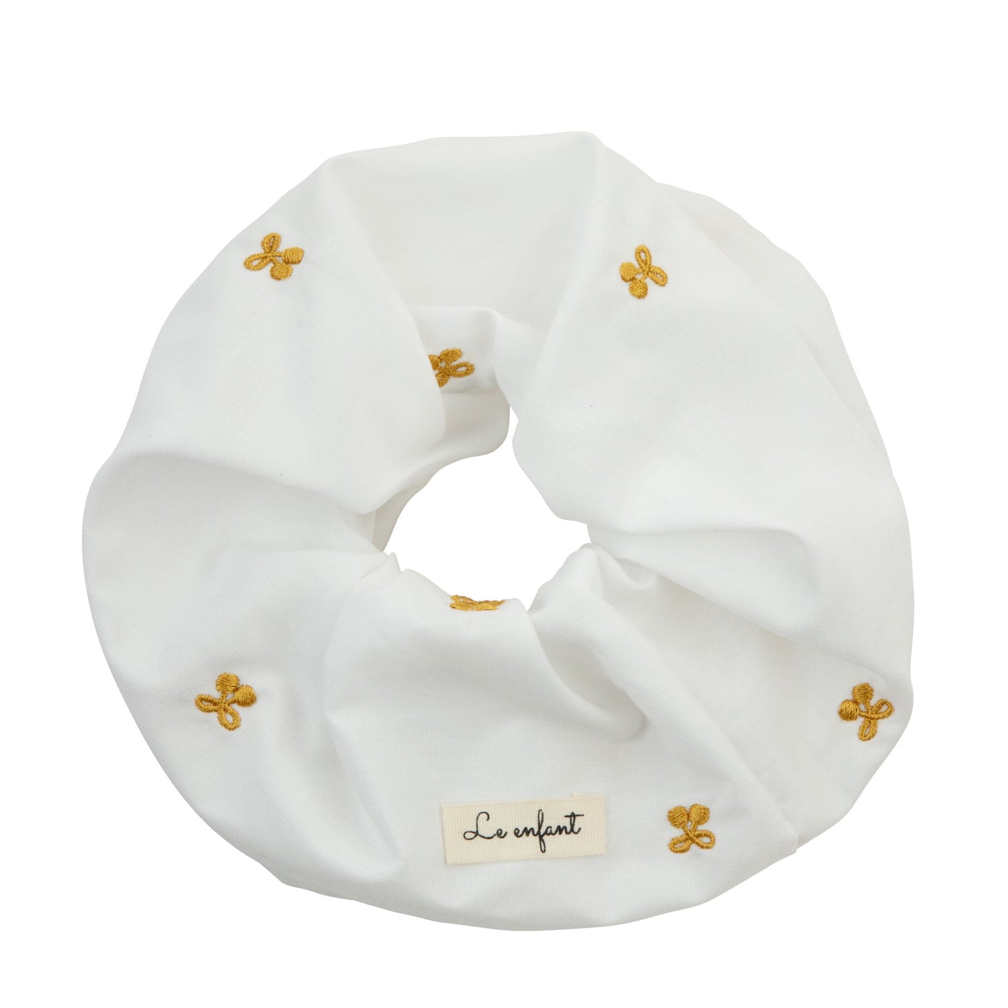 Cherry embroidered scrunchie