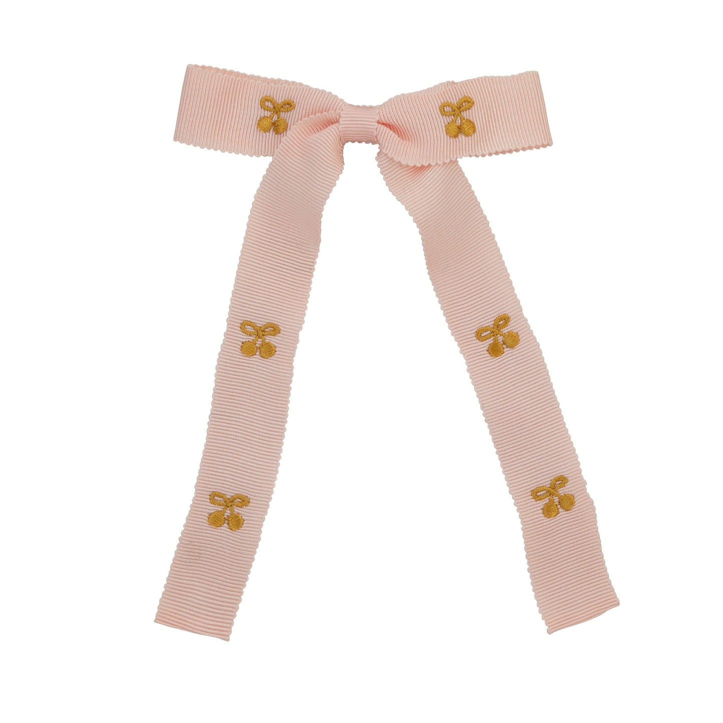 Cherry embroidered thin bow