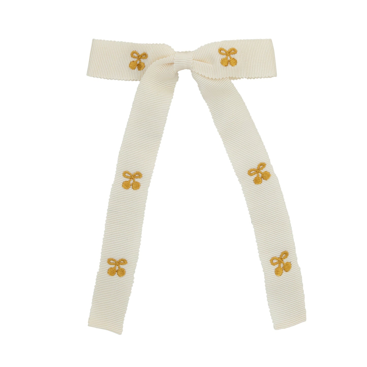 Cherry embroidered thin bow