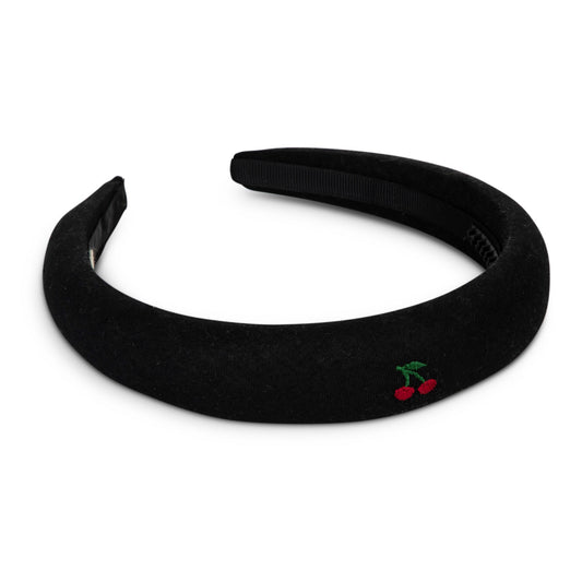 Cherry embroidered headband