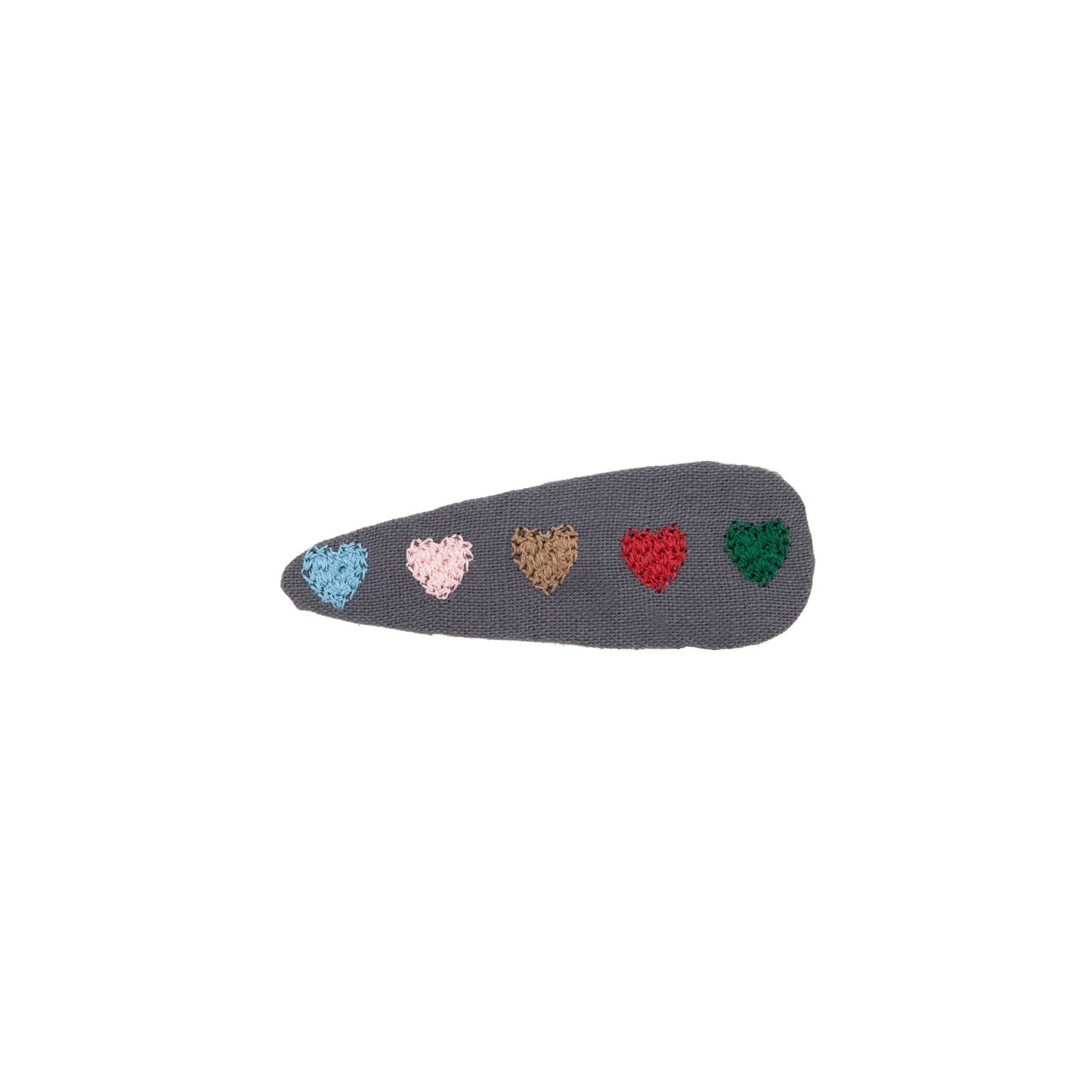 heart embroidered clips (2pk)