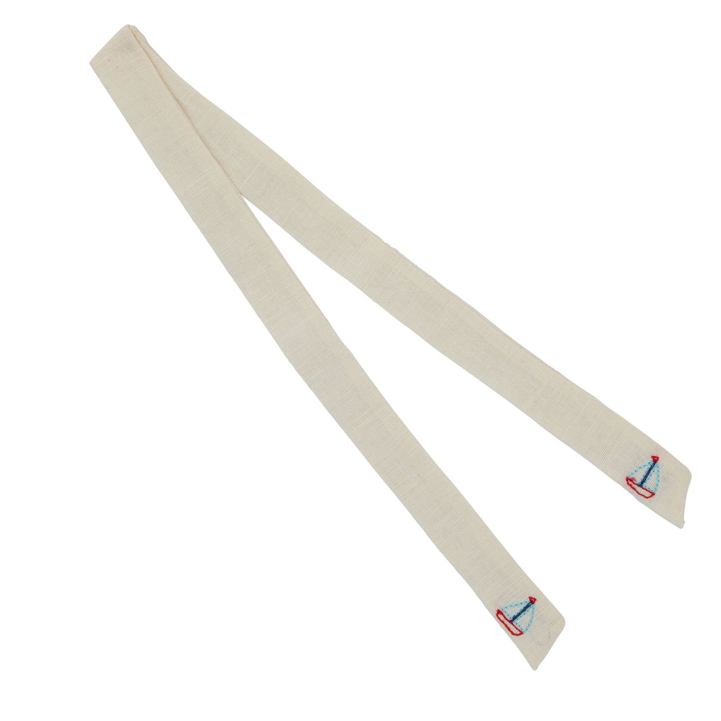 Sailboat embroidered ribbon