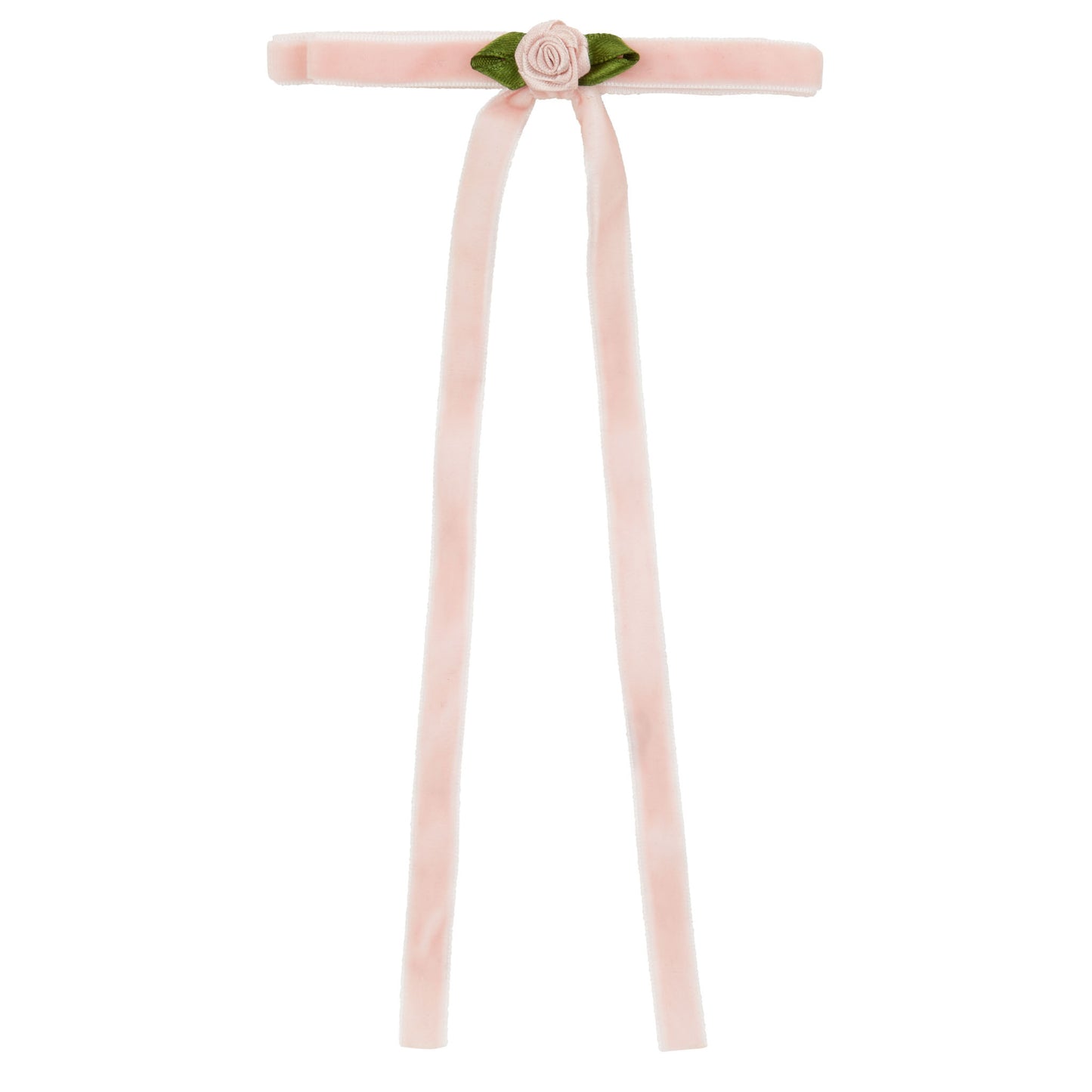 Velvet rose bows long