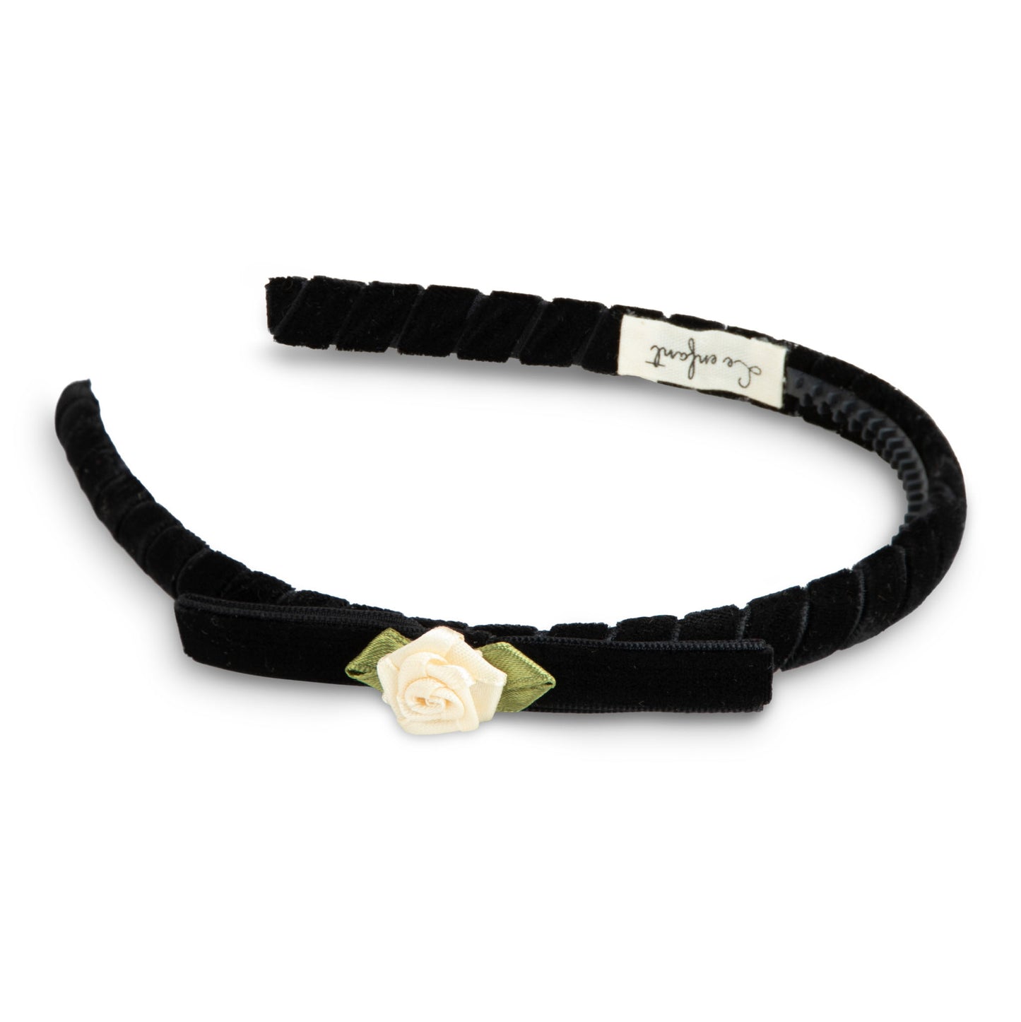 Thin velvet bow hairband