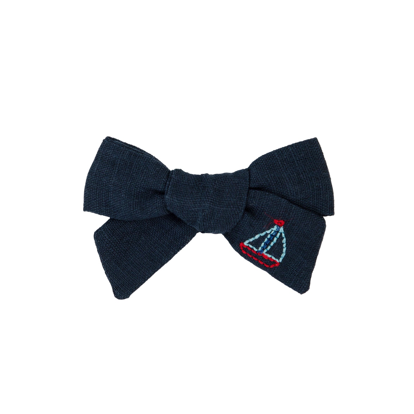 Sailboat embroidered bow