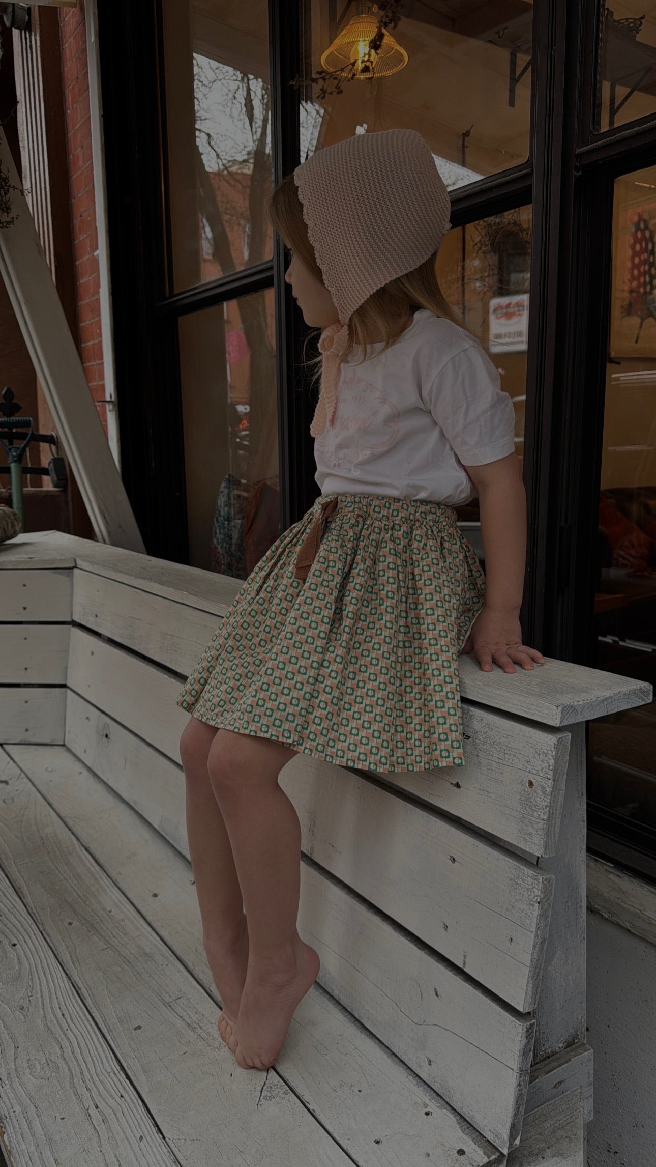 Scallop-Edge Knit Bonnet