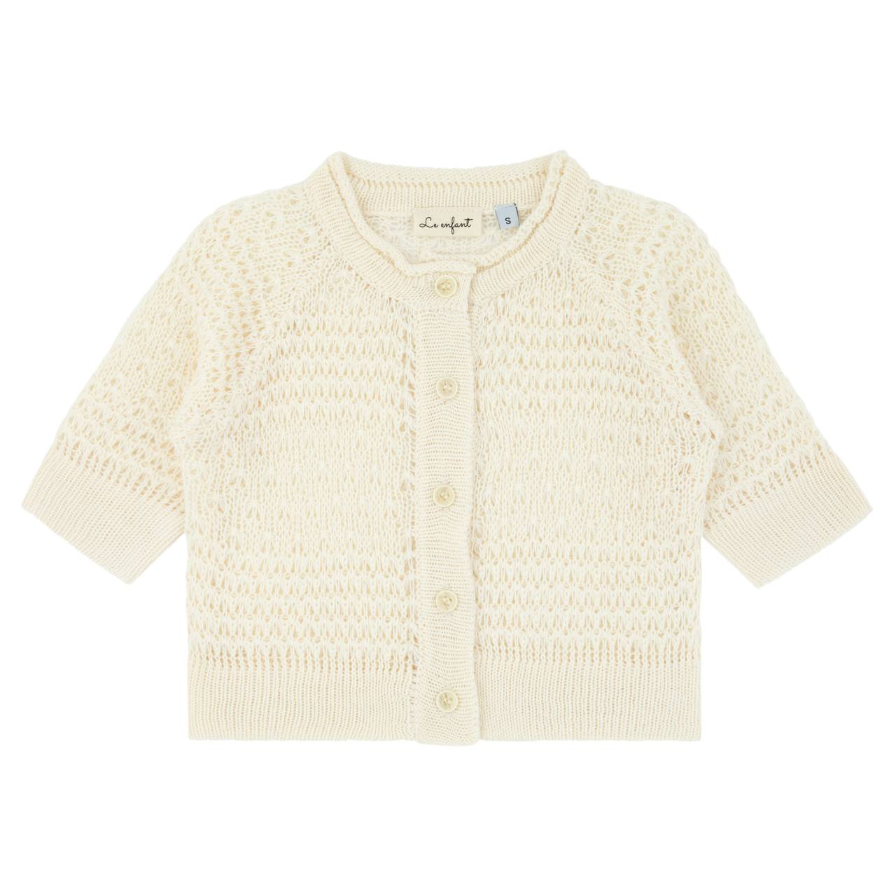 open knit cotton cardigan