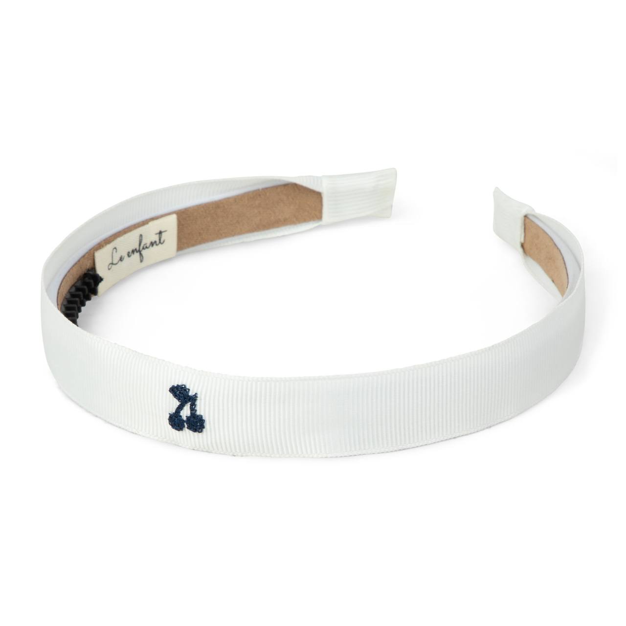 Navy thread cherry embroidered hairbands