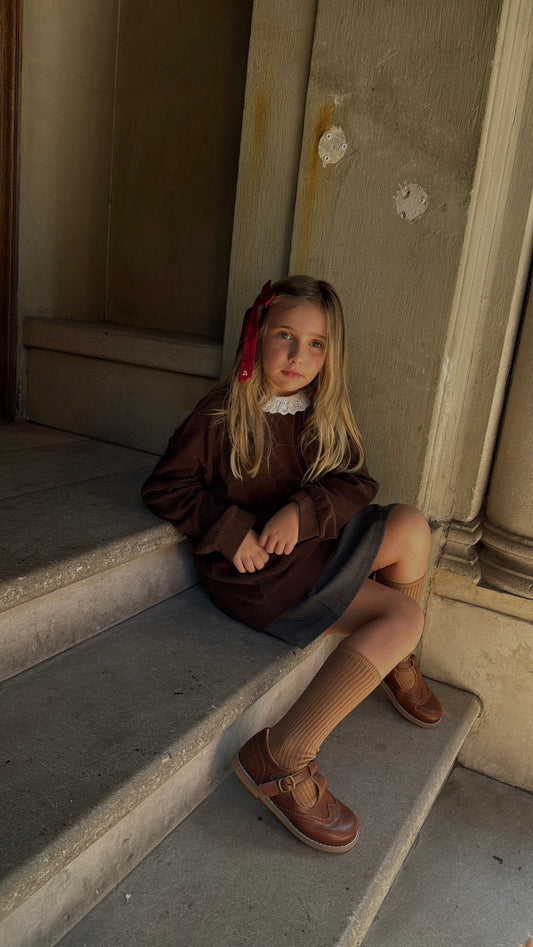 Gold thread cherry embroidered bows