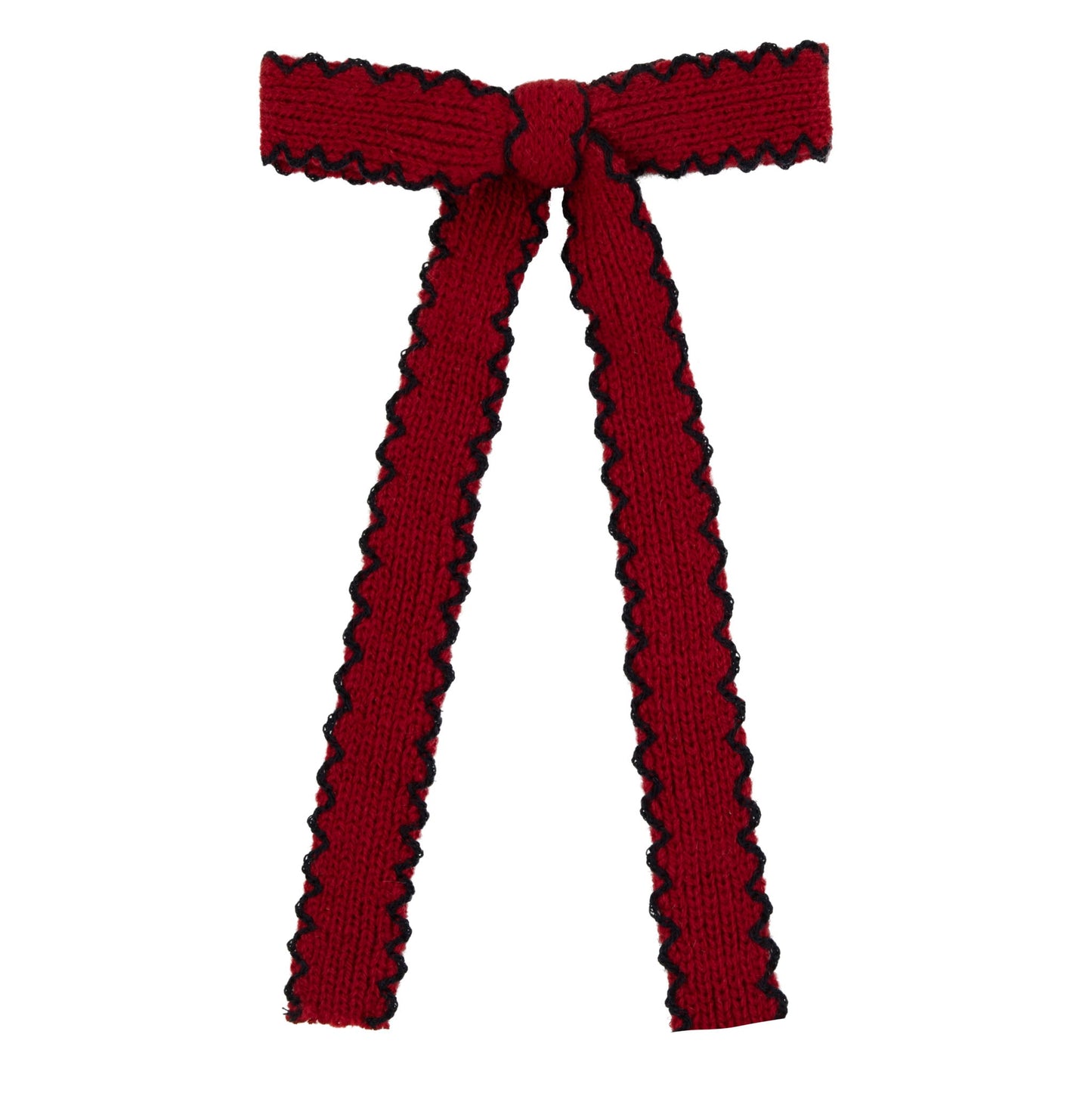 Edged knit bows