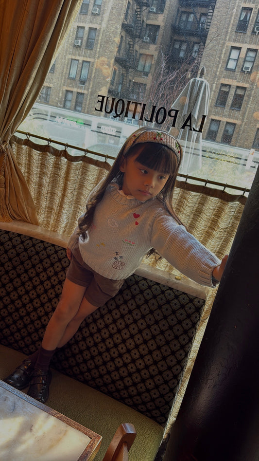 Hand stitch cherry hairband