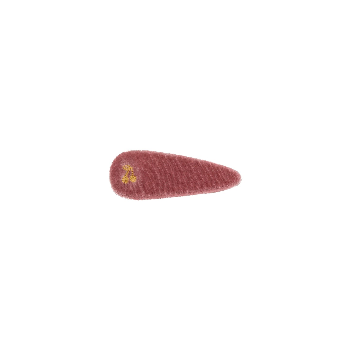 Gold thread cherry clips velvet