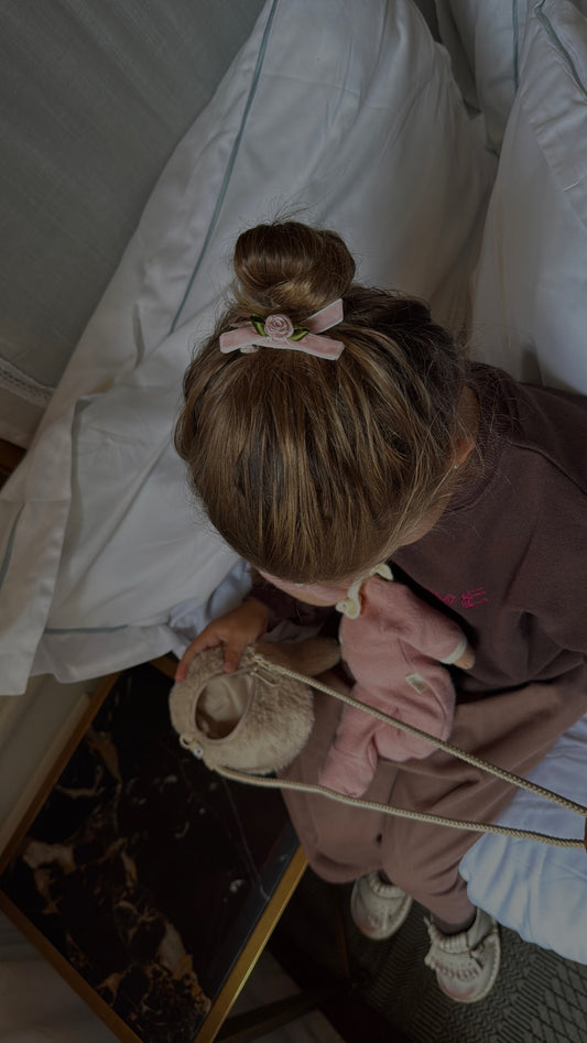 Velvet rose bows mini (2 Pk)