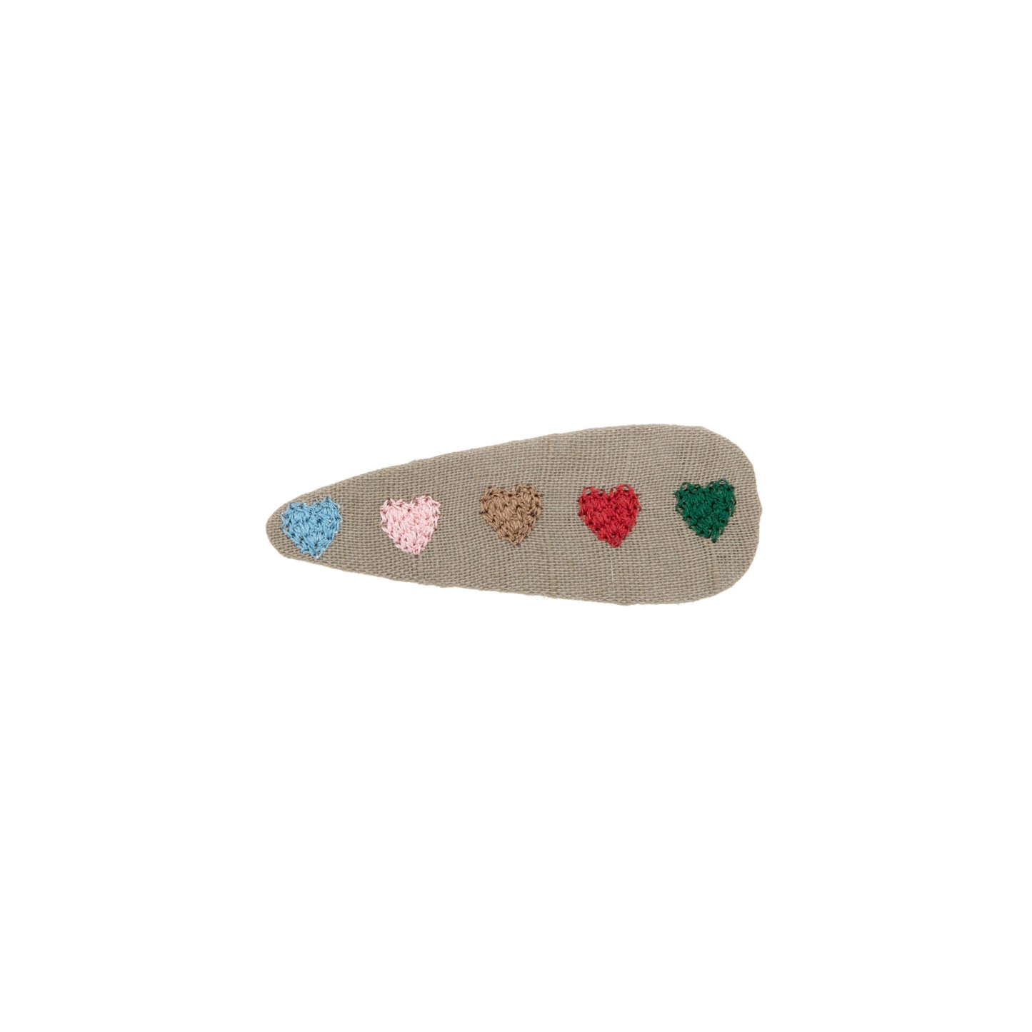 heart embroidered clips (2pk)