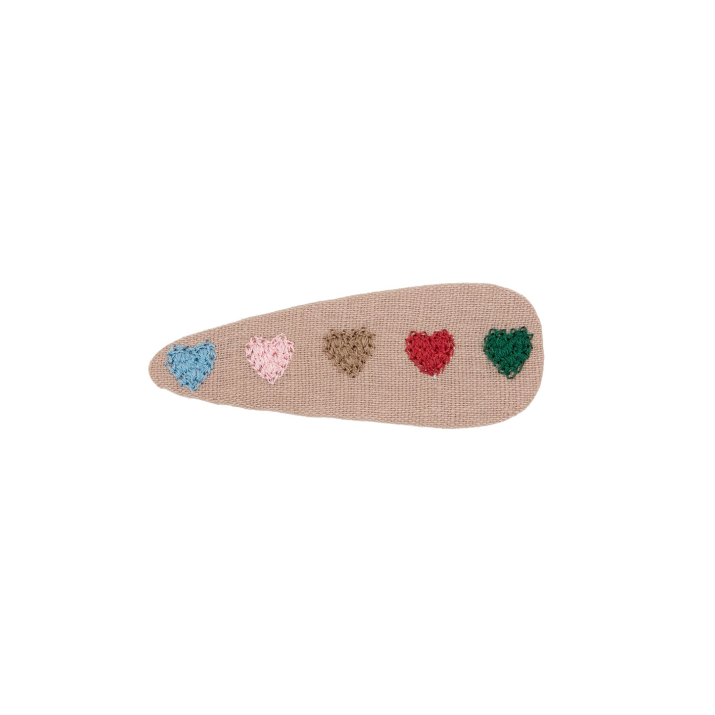 heart embroidered clips (2pk)