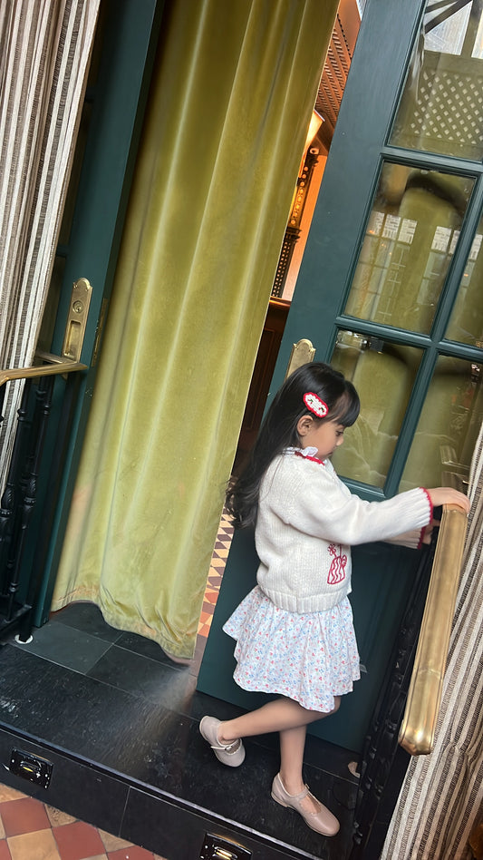 Hand stitched cherry clips (2pk)