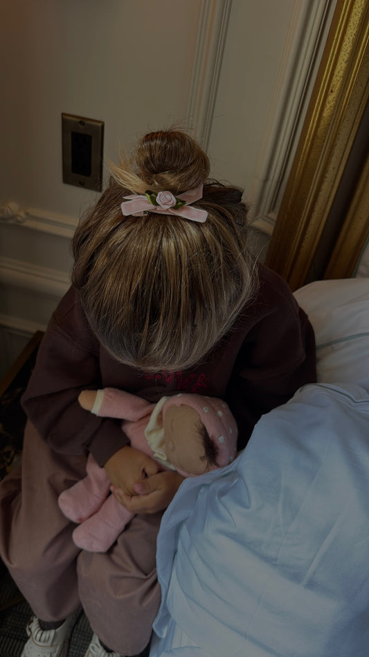 Velvet rose bows mini (2 Pk)