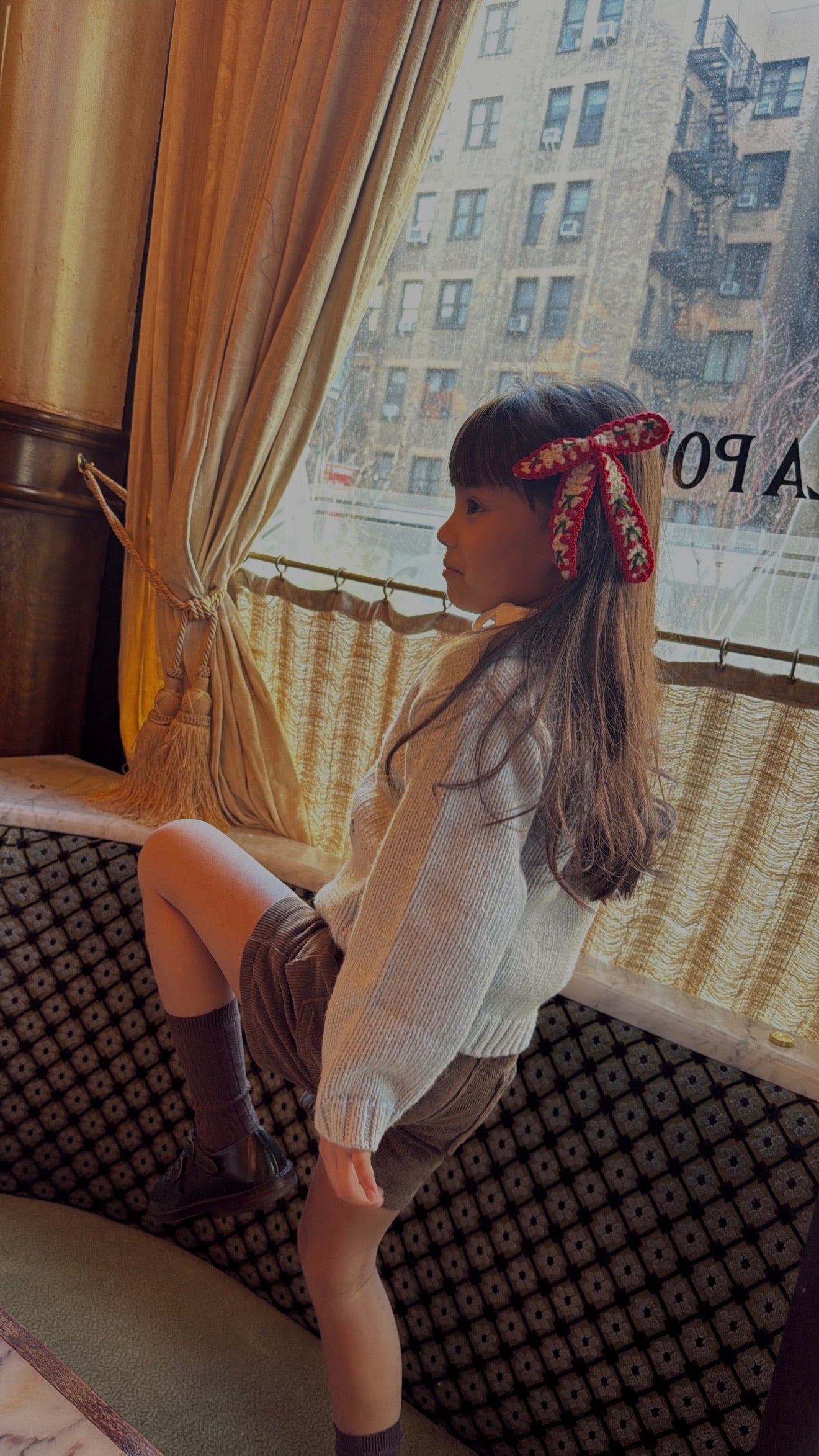 Hand stitched cherry bows