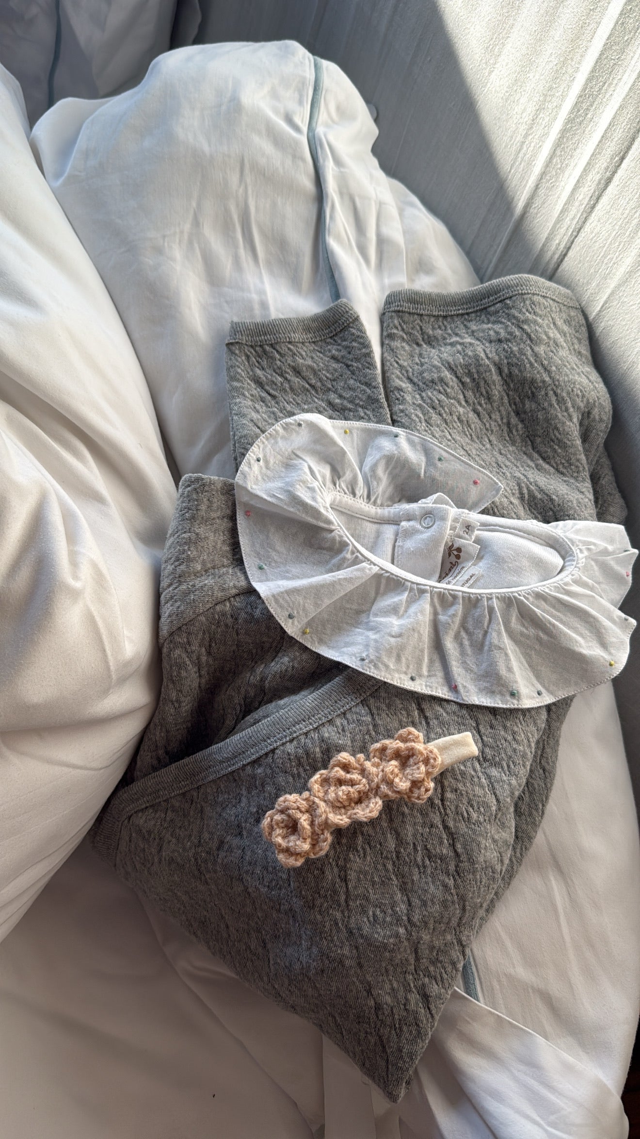 Flower crochet baby band