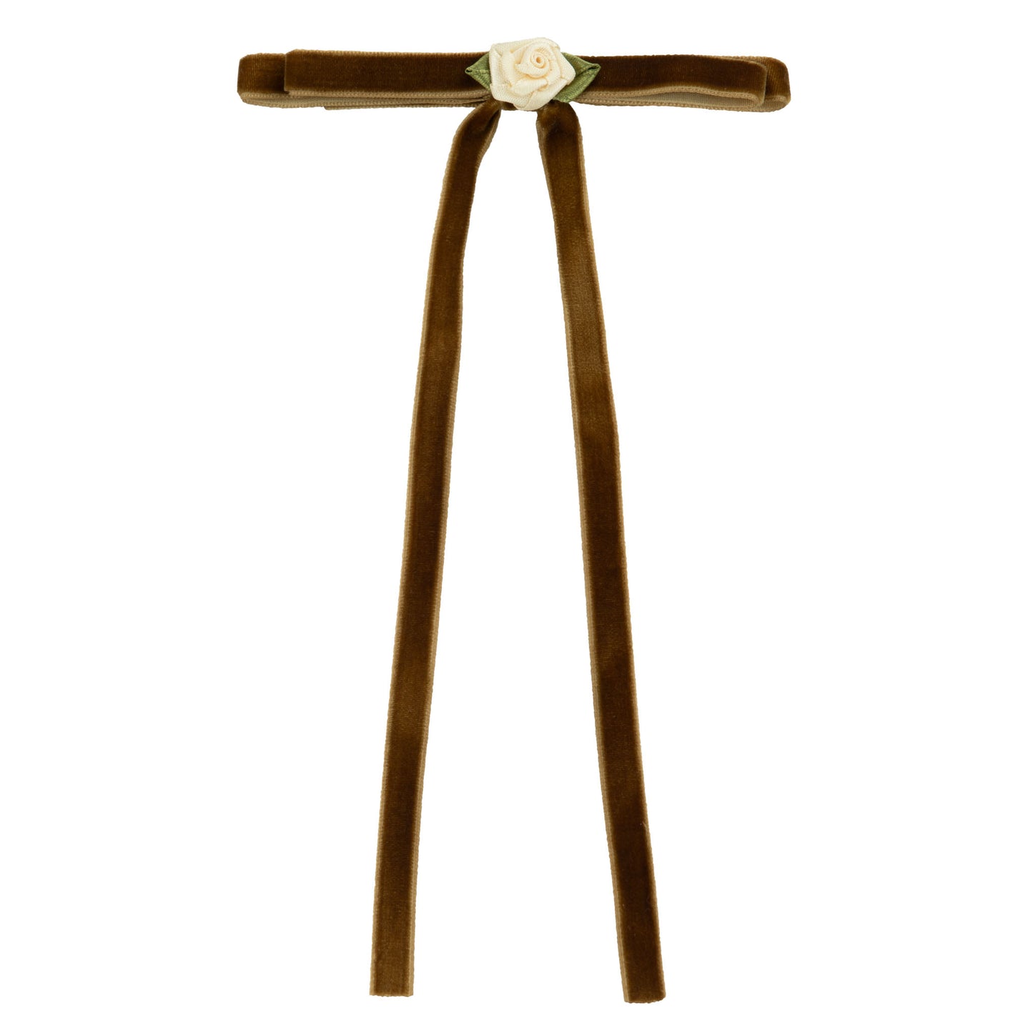 Velvet rose bows long