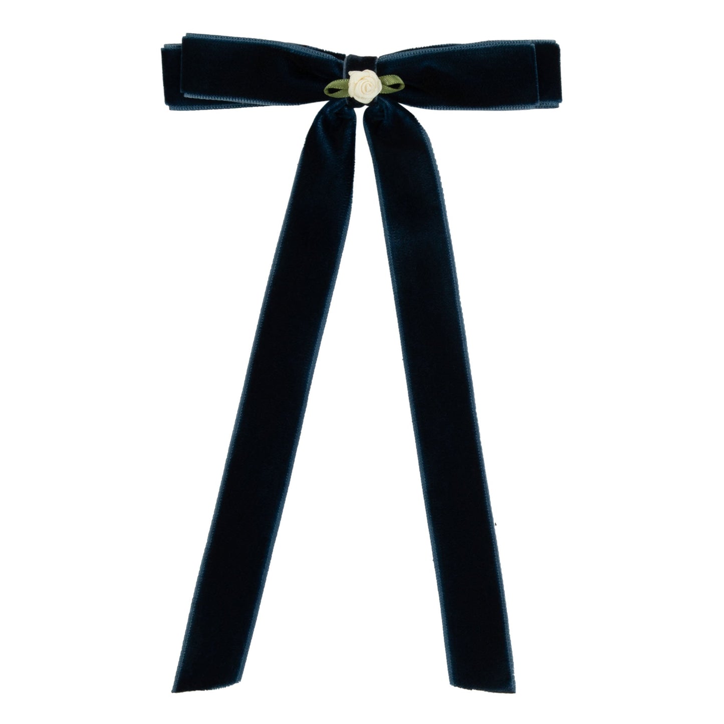 Velvet rose bow