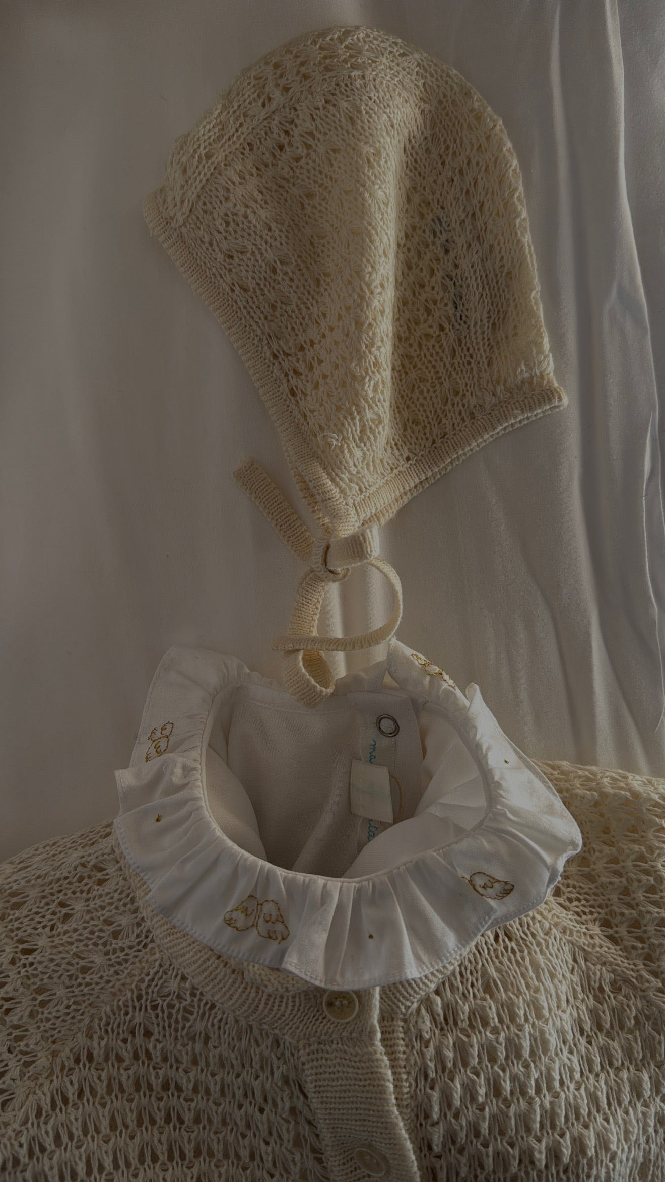 open knit cotton cardigan