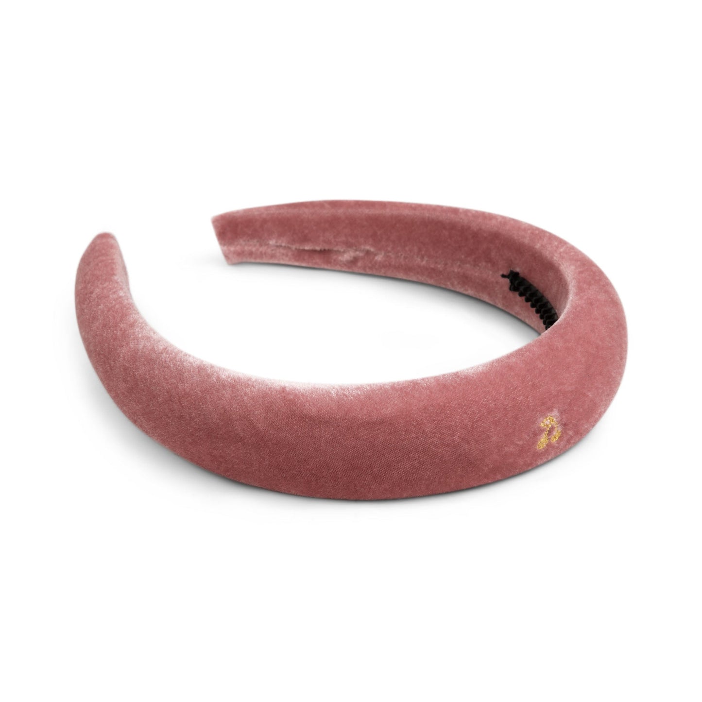 Gold thread cherry hairband velvet