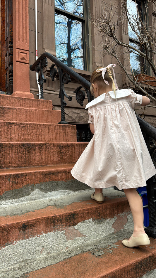 Tulip embroidered long bow