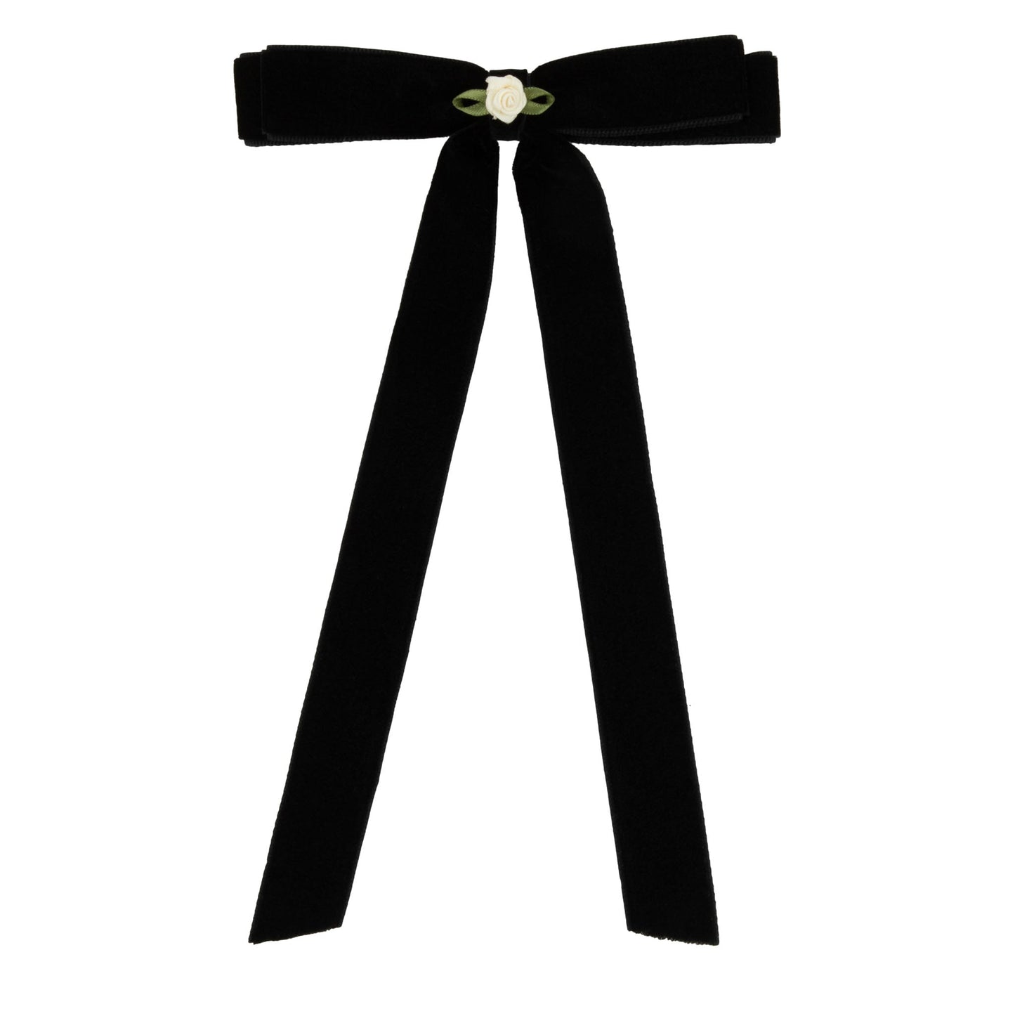 Velvet rose bow