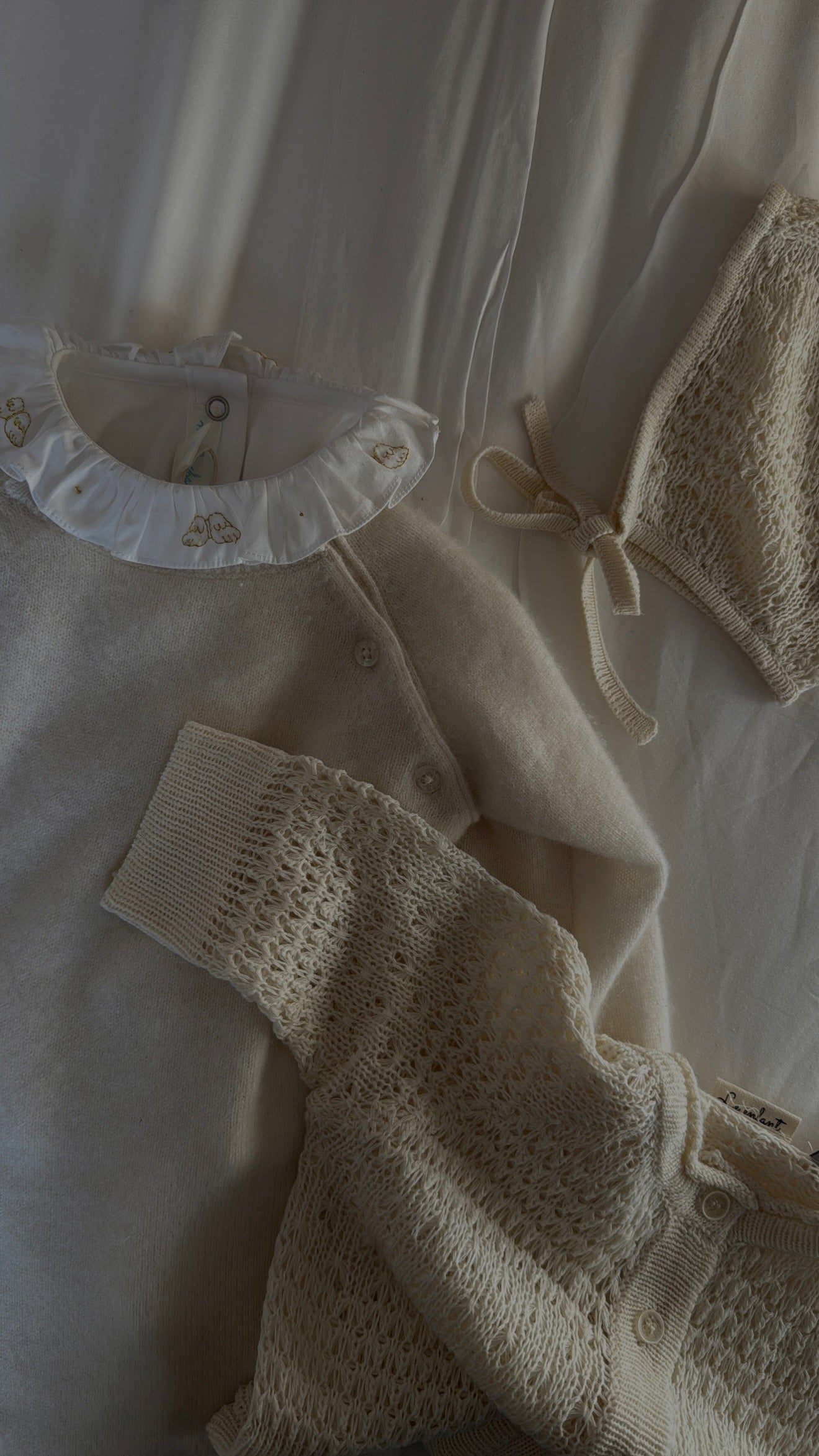 open knit cotton cardigan