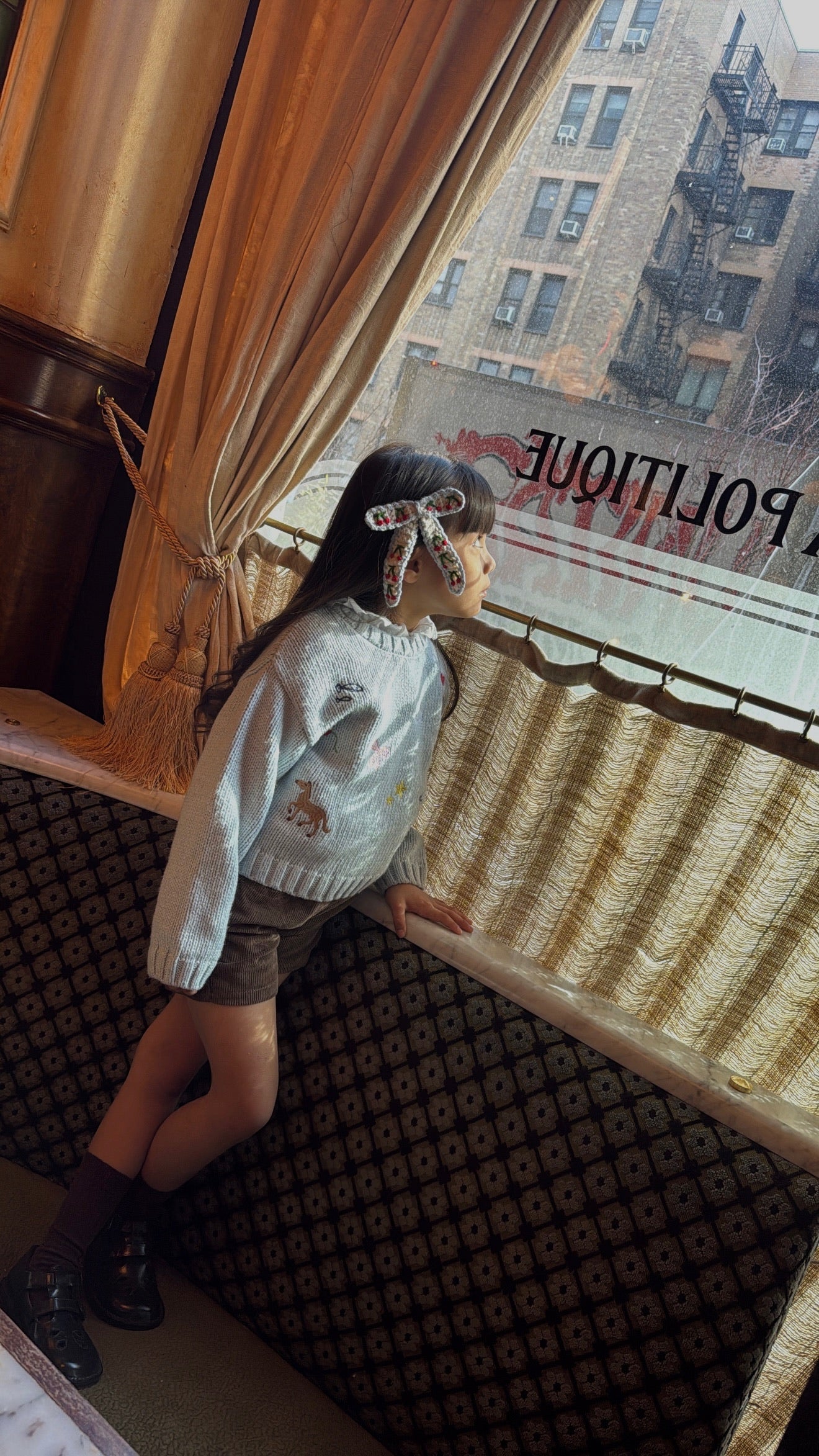 Hand stitched cherry bows