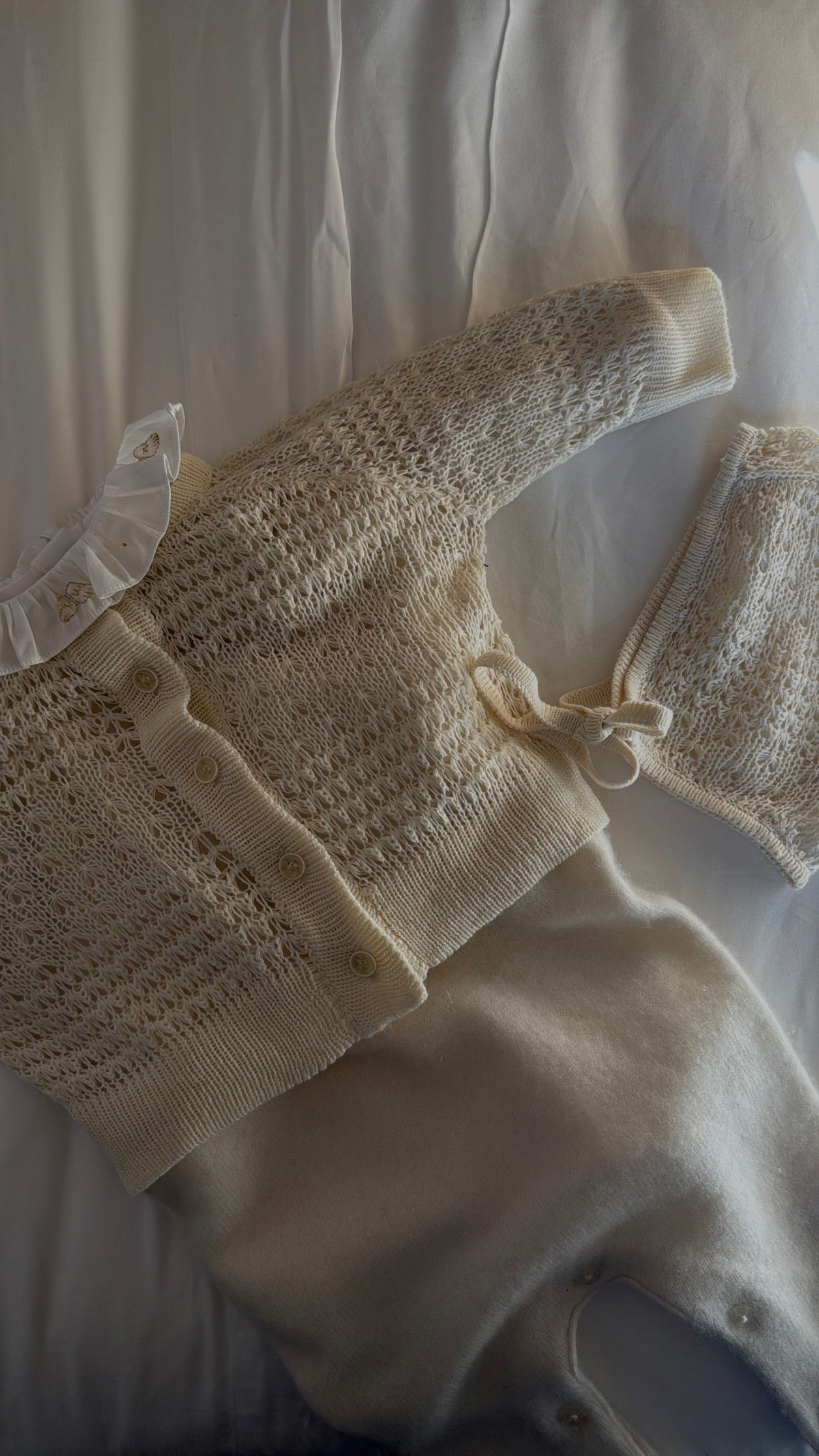 open knit cotton cardigan