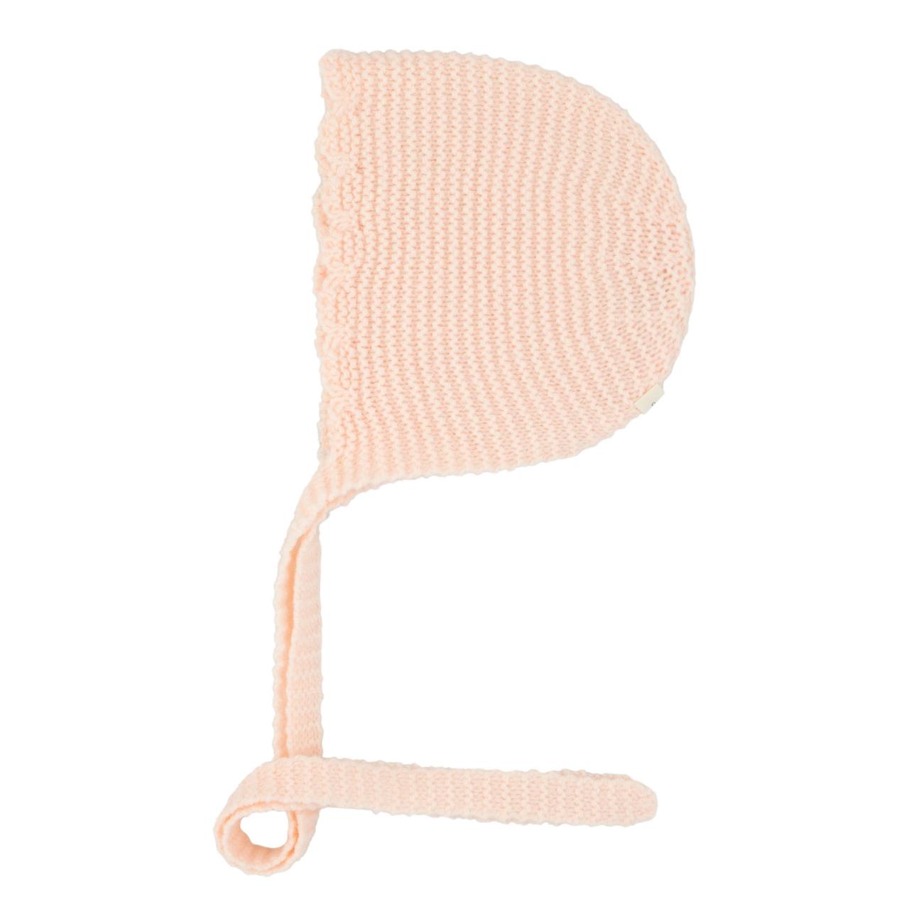 Scalloped edge knit bonnet