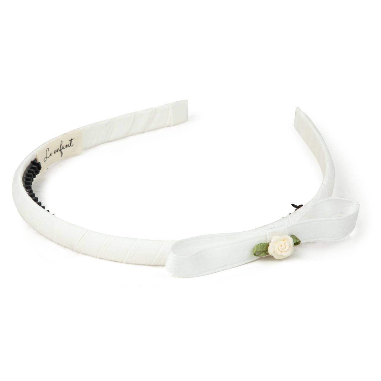 Thin rose bow hairband