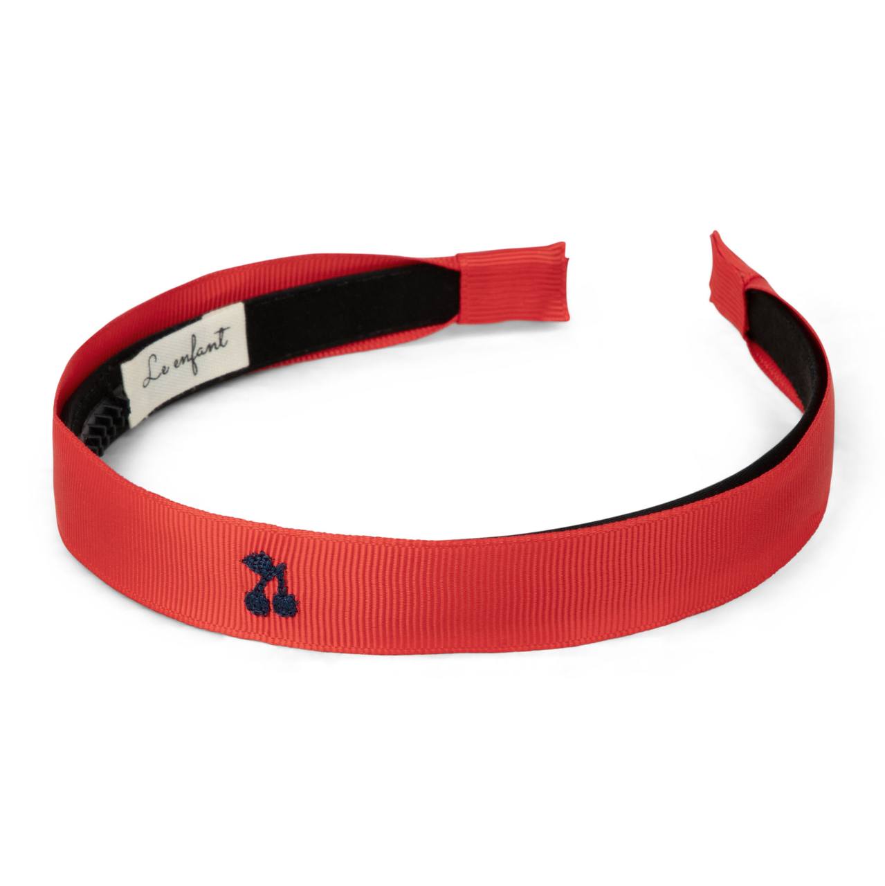 Navy thread cherry embroidered hairbands