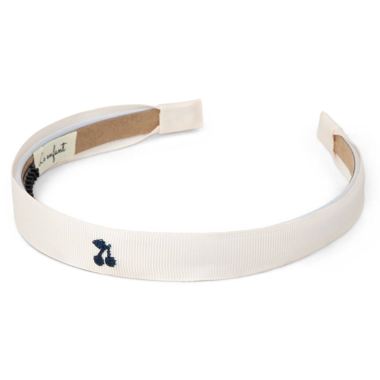 Navy thread cherry embroidered hairbands