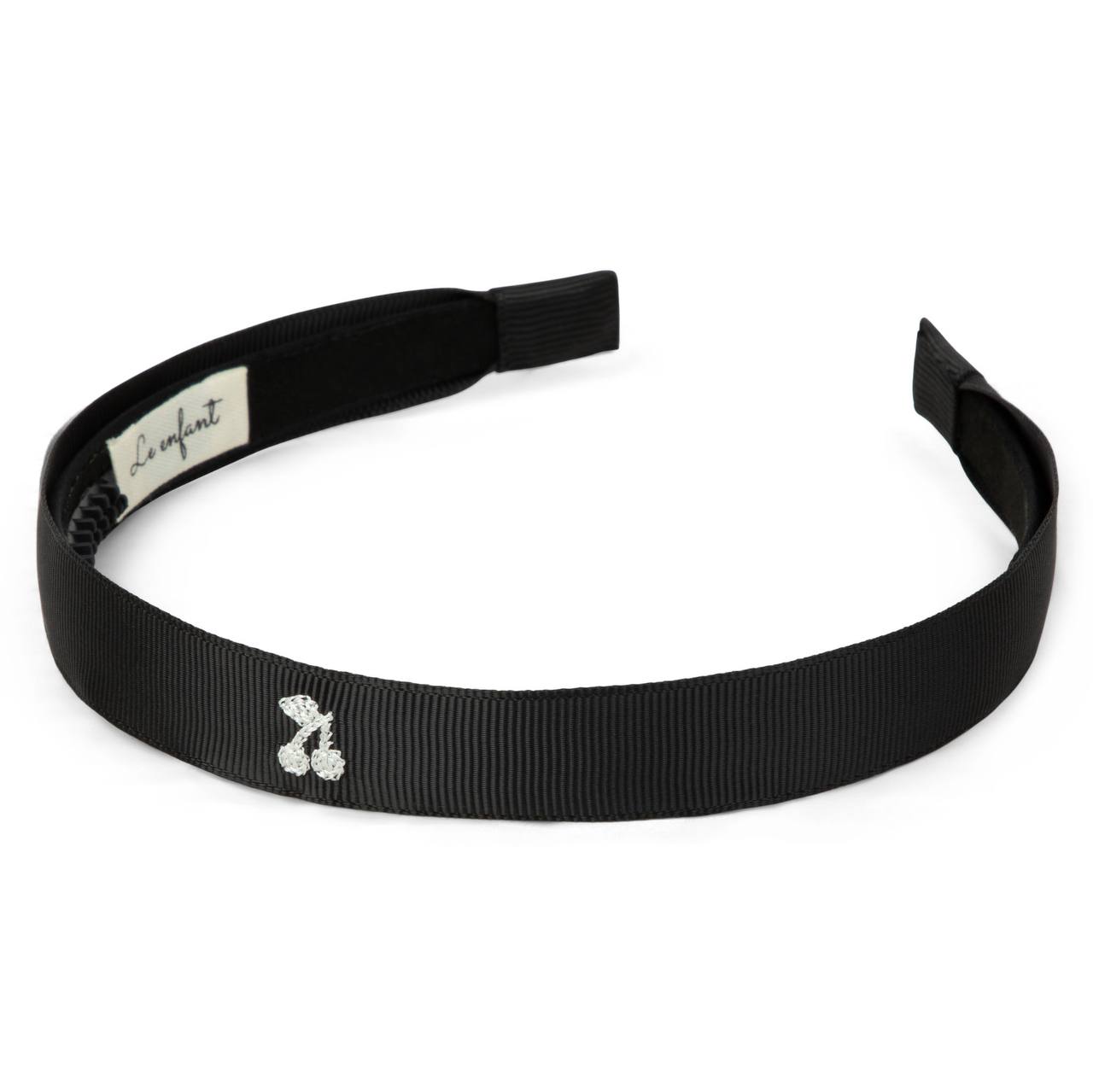 Navy thread cherry embroidered hairbands