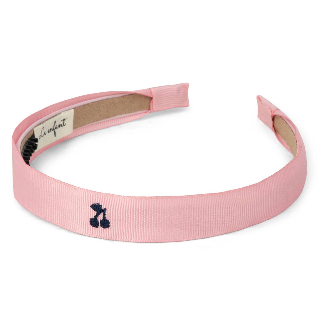 Navy thread cherry embroidered hairbands