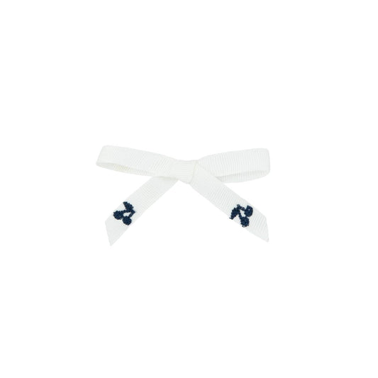 Navy thread cherry bows mini (2pk)