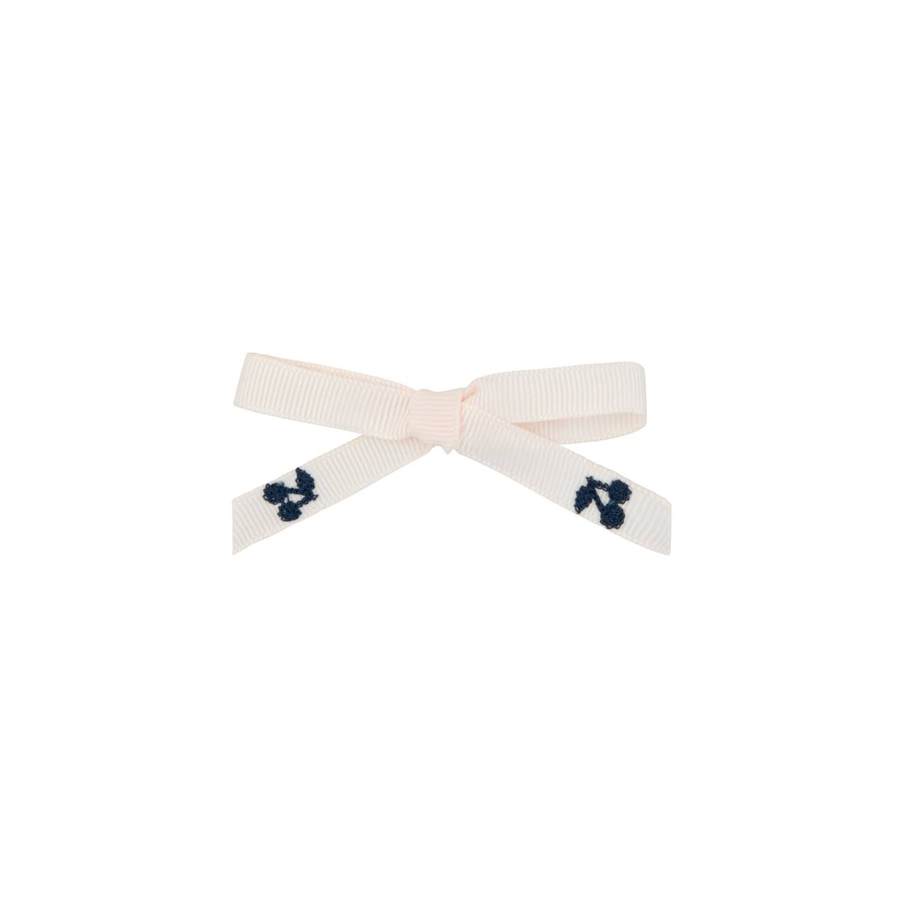 Navy thread cherry bows mini (2pk)