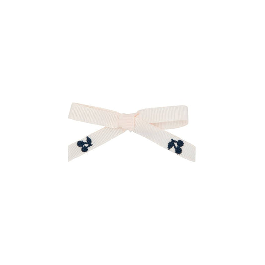 Navy thread cherry bows mini (2pk)