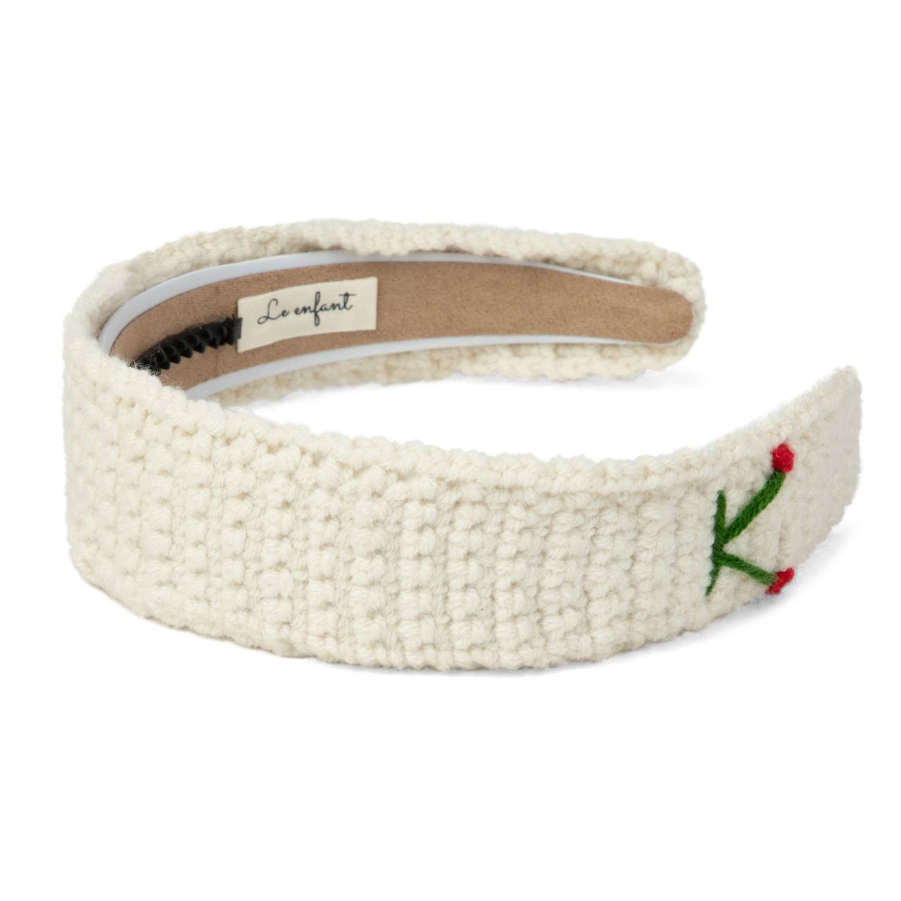 Hand stitch cherry hairband