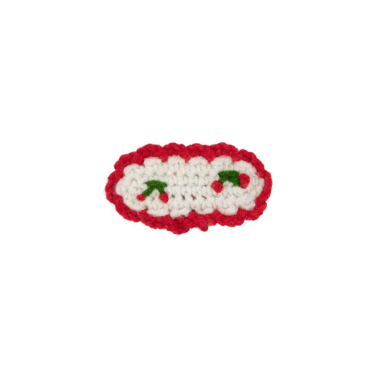 Hand stitched cherry clips (2pk)